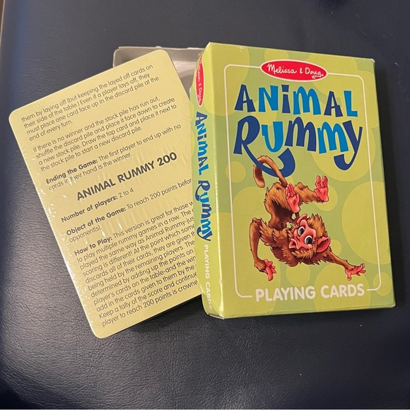 NWT Melissa & Doug Animal Rummy Playing Cards for ages 3-8 - Picture 4 of 4